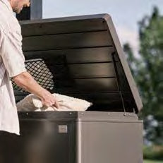 Biohort LoungeBox — premium skrzynia tarasowa — detal lub wyposażenie opcjonalne