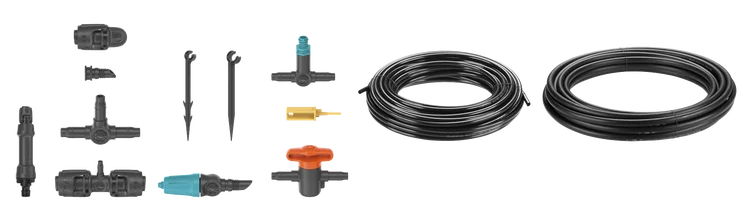GARDENA Micro-Drip 13400-20 — fabryczne elementy zestawu do podlewania donic